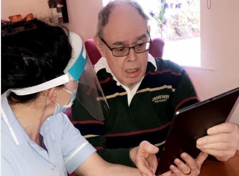 Computer tablet keeps Accrington care home residents in touch