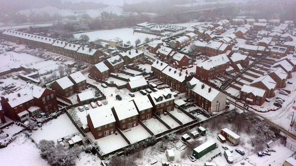 Cold weather warning for most of England and Scotland with snow on way