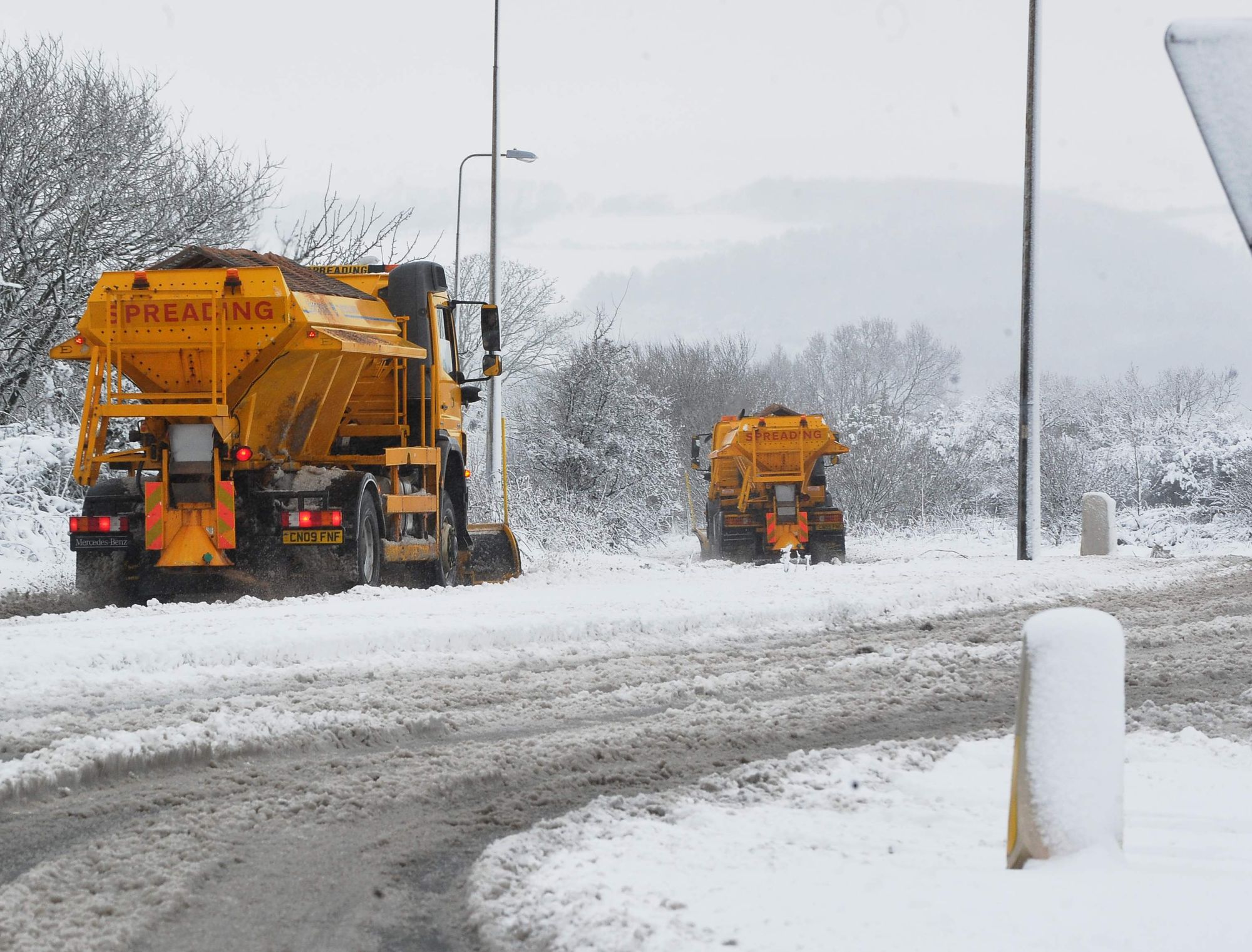 Council workers spread over 600 tonnes of grit to keep Bridgend county borough moving