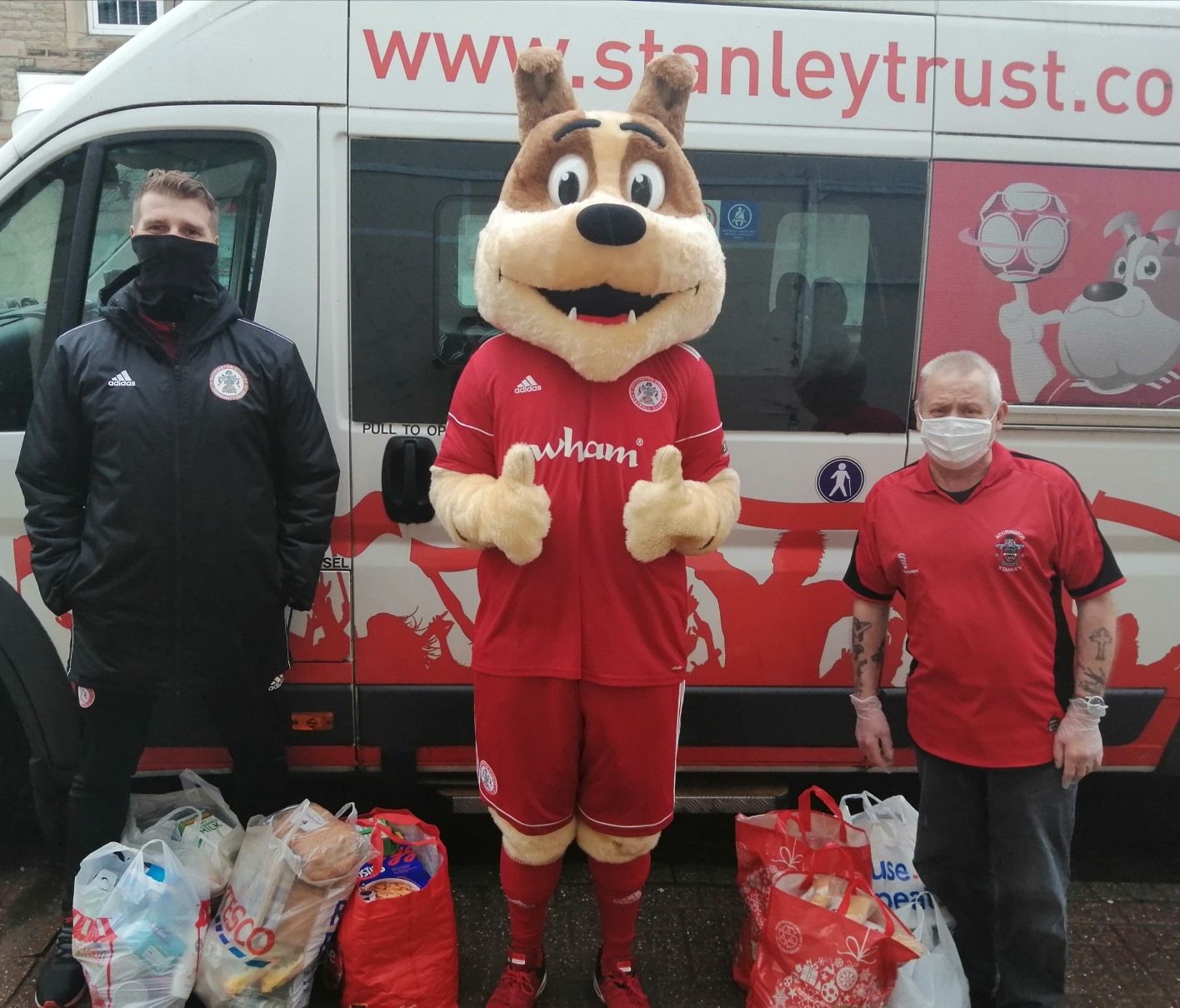 Reds mascot Winstanley helping hard-up Hyndburn families