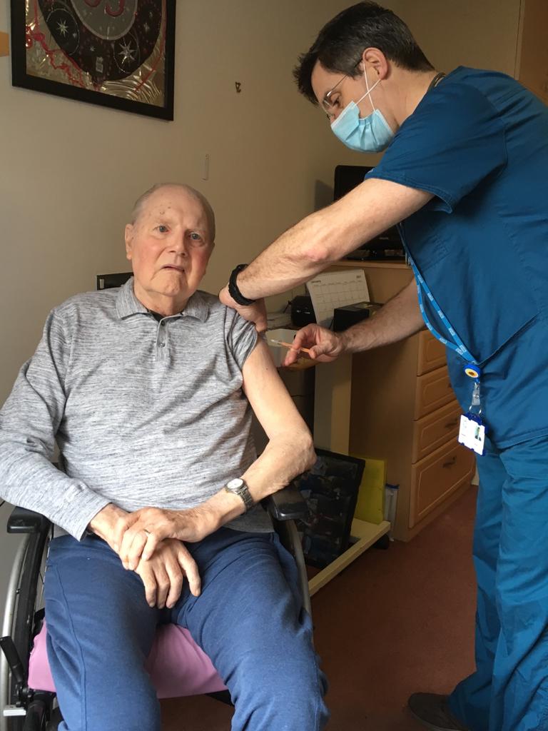 Vaccine roll out continues at Macclesfield care home