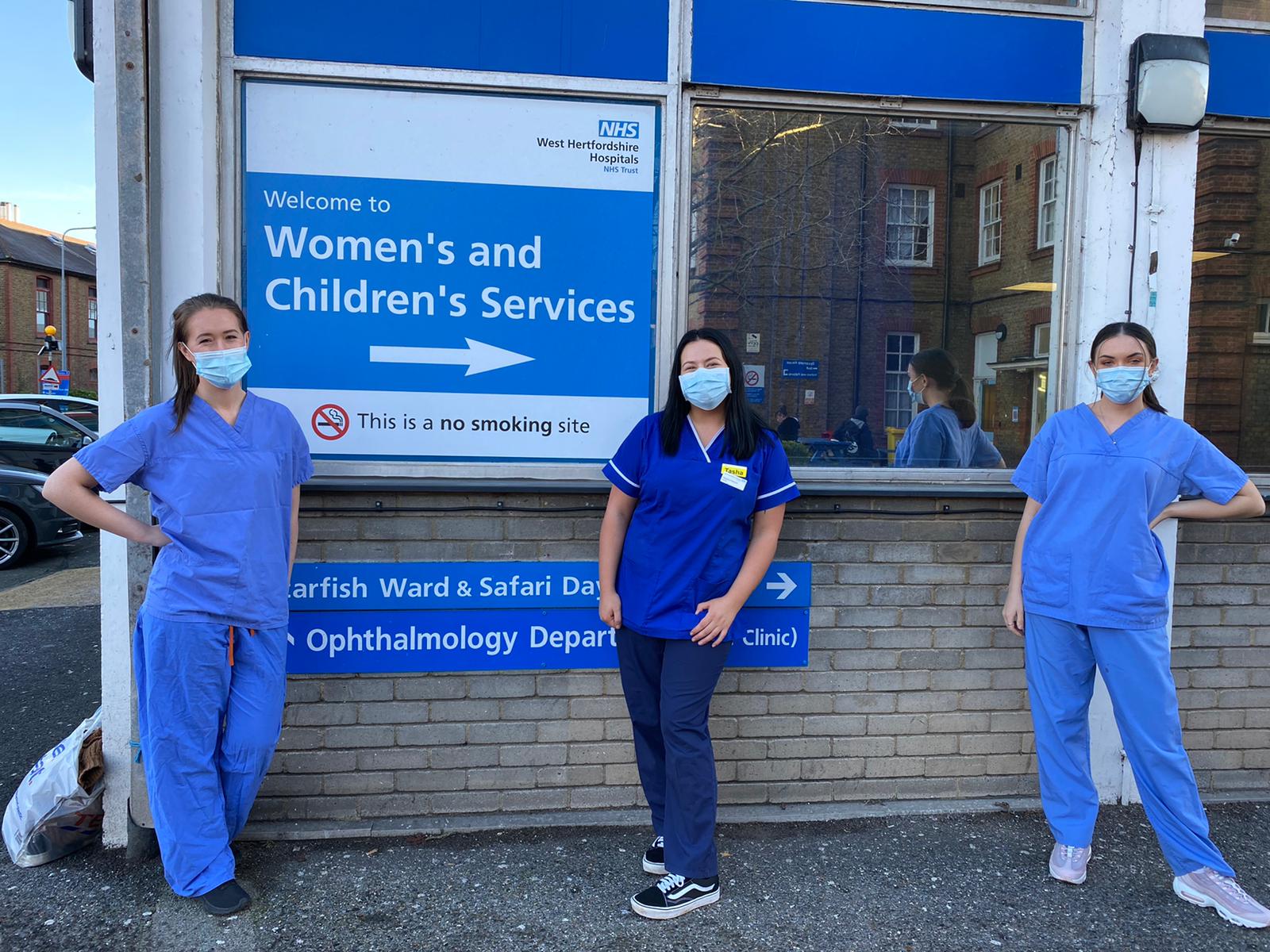 Brave NHS staff take on a skydive to raise funds for their hospital