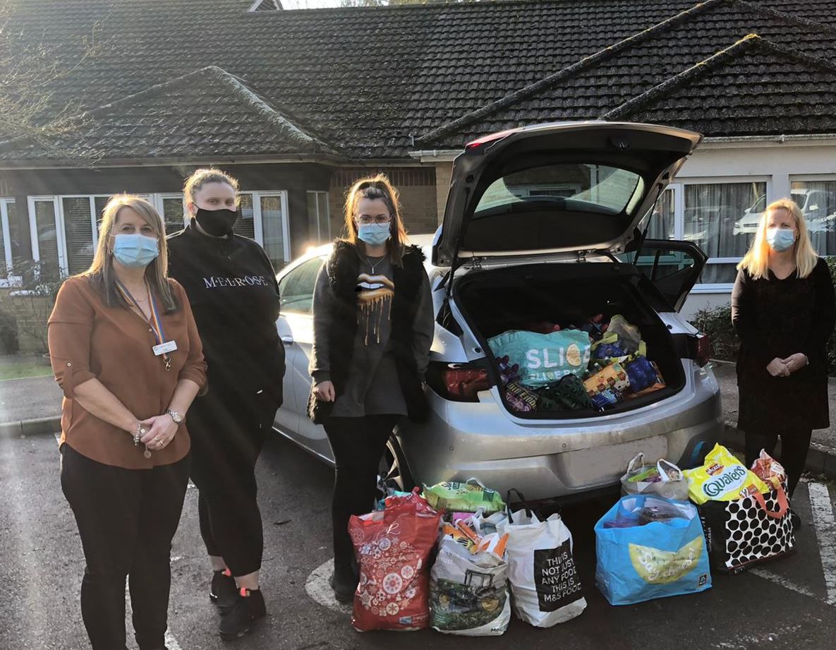 Staff from Hoddesdon Belmont View care home donate treats to NHS colleagues at Princess Alexandra Hospital