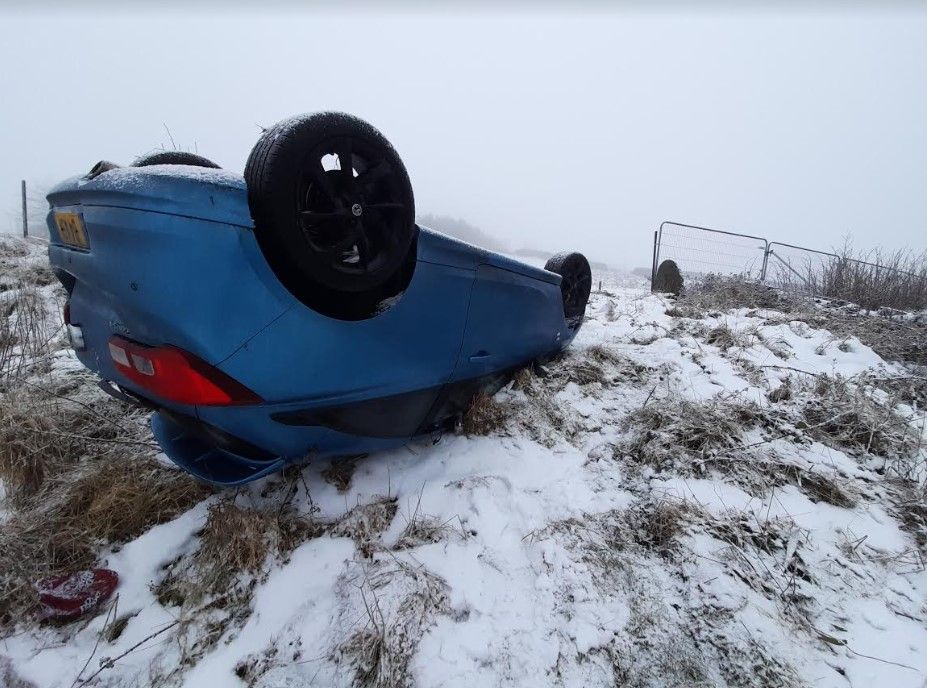 Concerns after overturned car found at Halo beauty spot