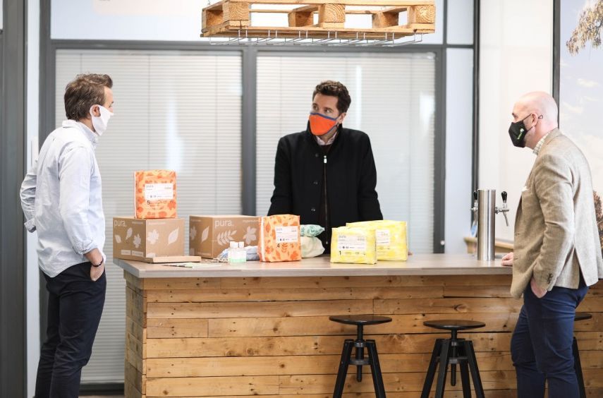 Local MP discovers how Tattenhall business is reducing plastic in landfill