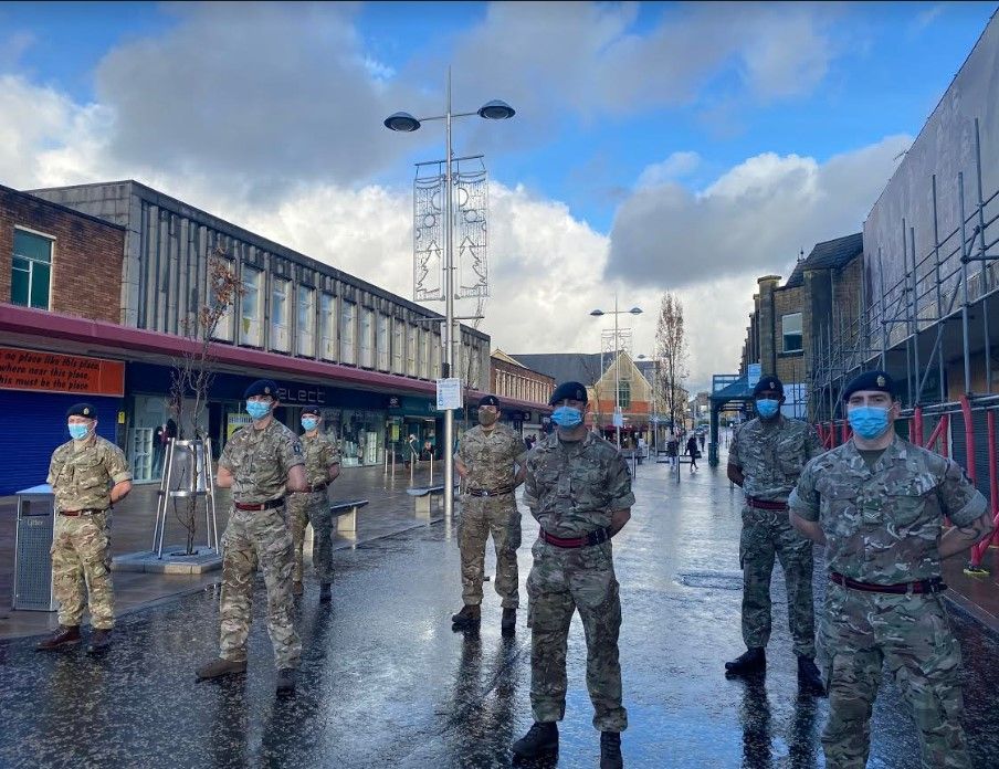 Army arrive on streets of Accrington ahead of Covid-19 lateral flow test rollout