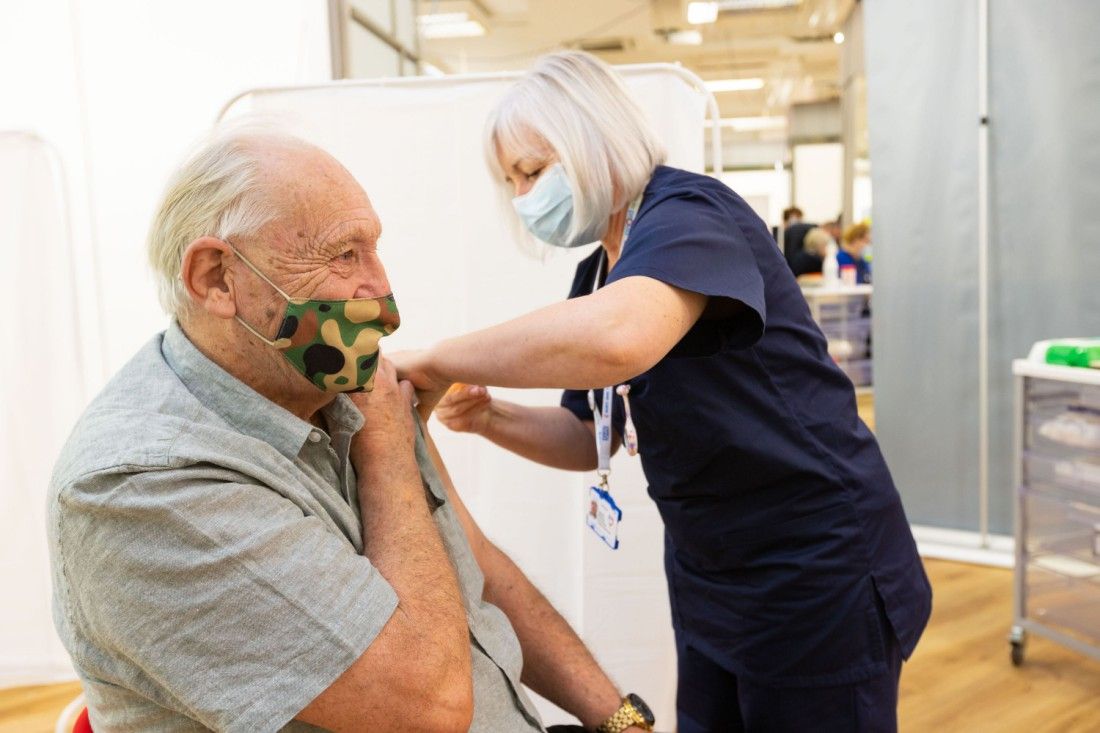 Folkestone grandad is one of first to get jab in new vaccine centre