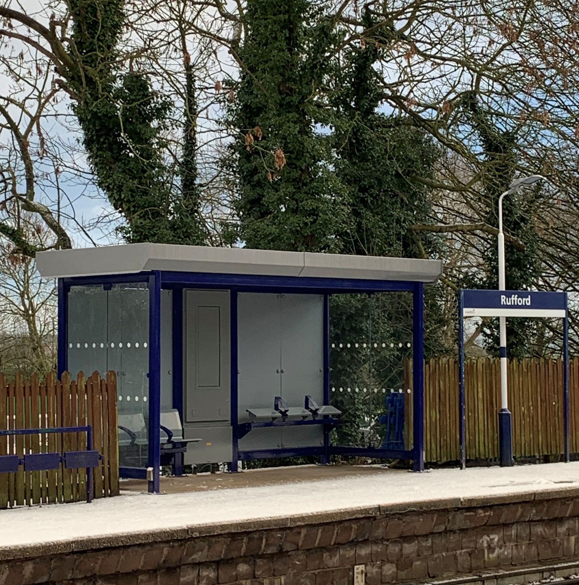 Rufford station shelter gets upgrade