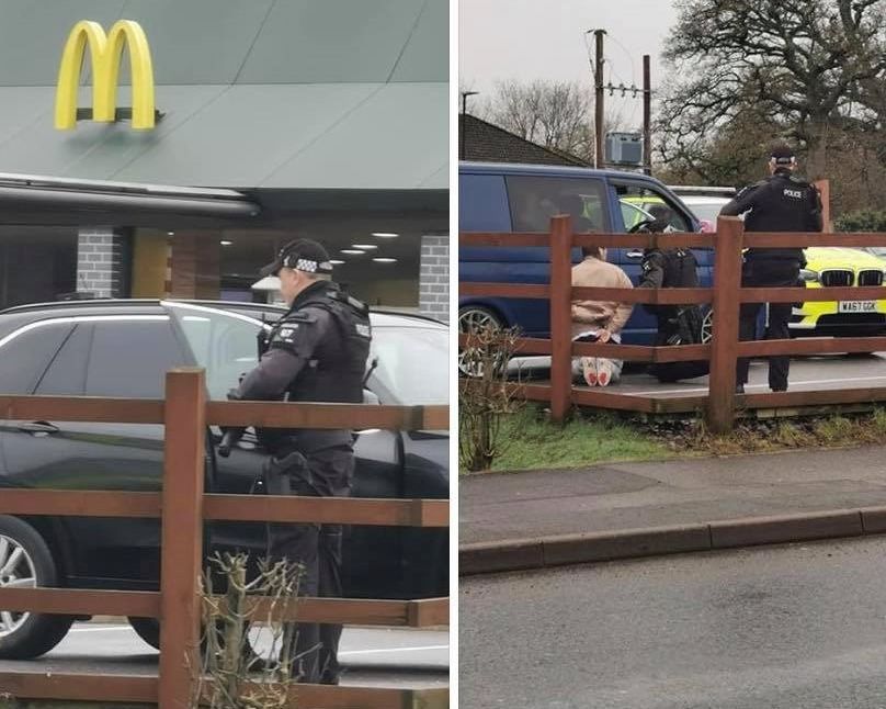 Armed police arrest man at Tiverton McDonalds