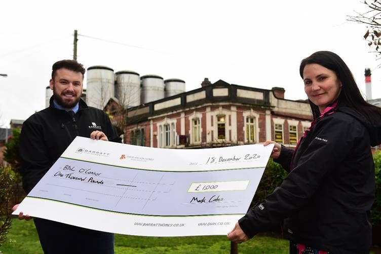 Developer donates £1,000 to Burton on Trent rehabilitation charity