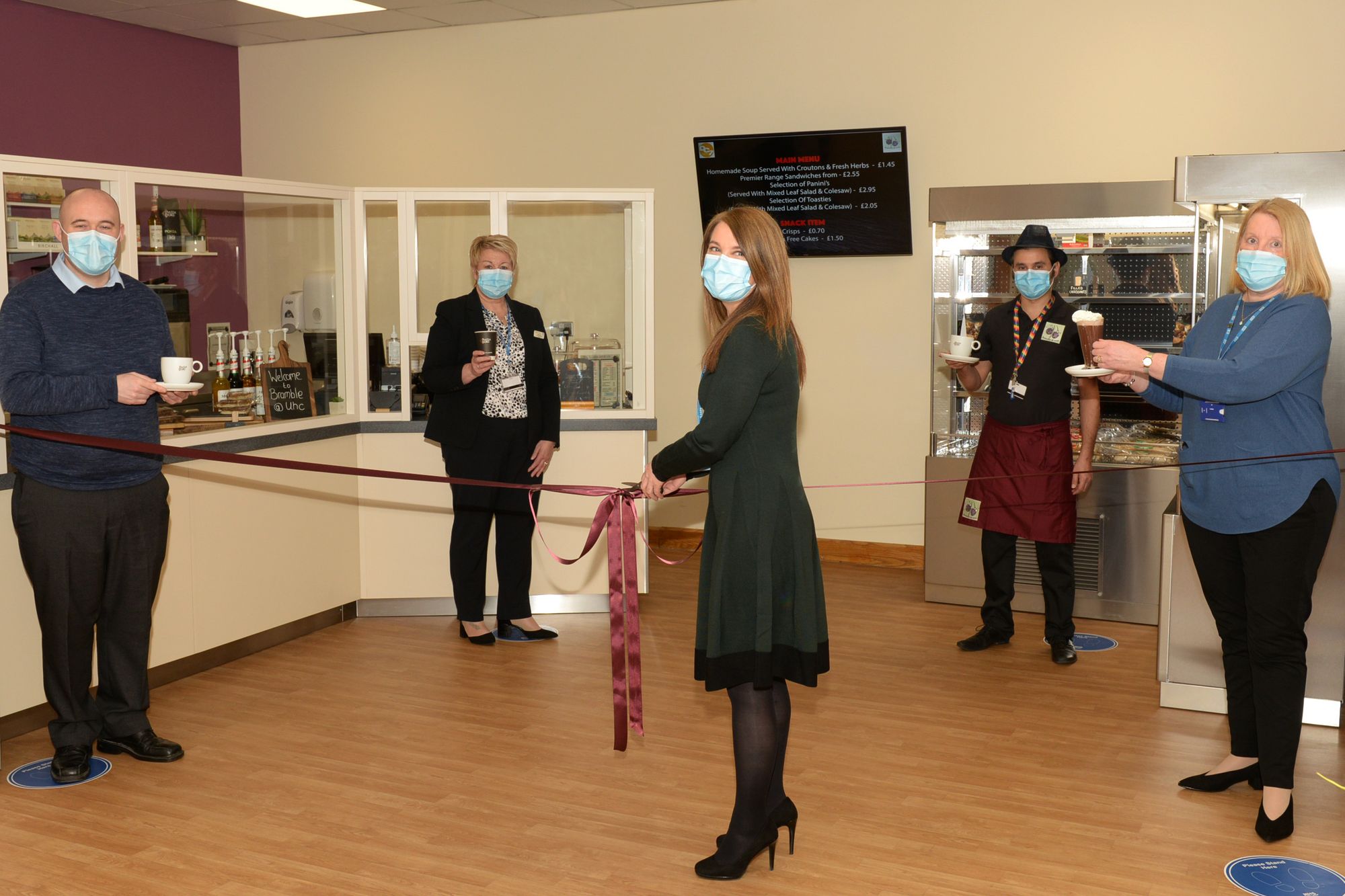 A new 'high-street' style cafe has opened its newest branch at an Ayrshire hospital