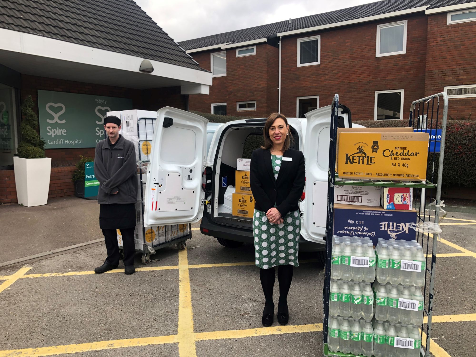 Colleagues at Cardiff hospital help raise more than £800 for the local foodbank