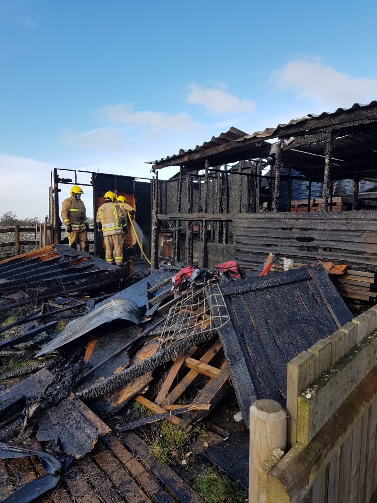 Stables near Ipstones damaged in fire