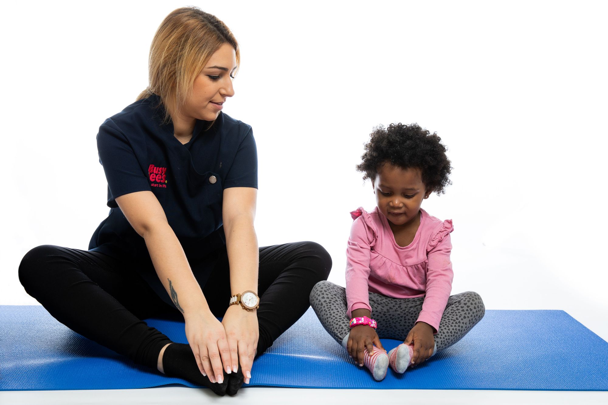 Children at Farnborough nursery take part in nursery rhyme yoga
