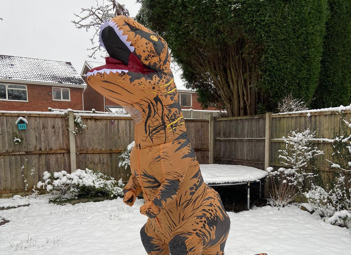 Father-of-two to run two marathons dressed as a T-Rex