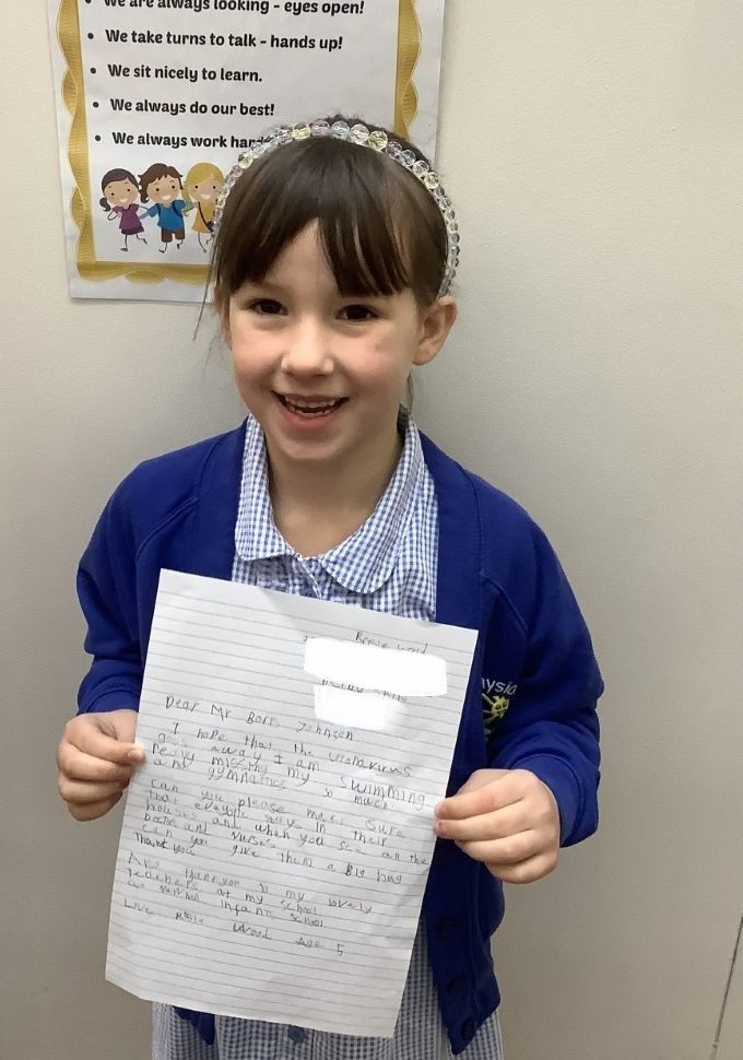Fed up five-year-old writes letter to Boris Johnson detailing how she wants Covid to 'go away'
