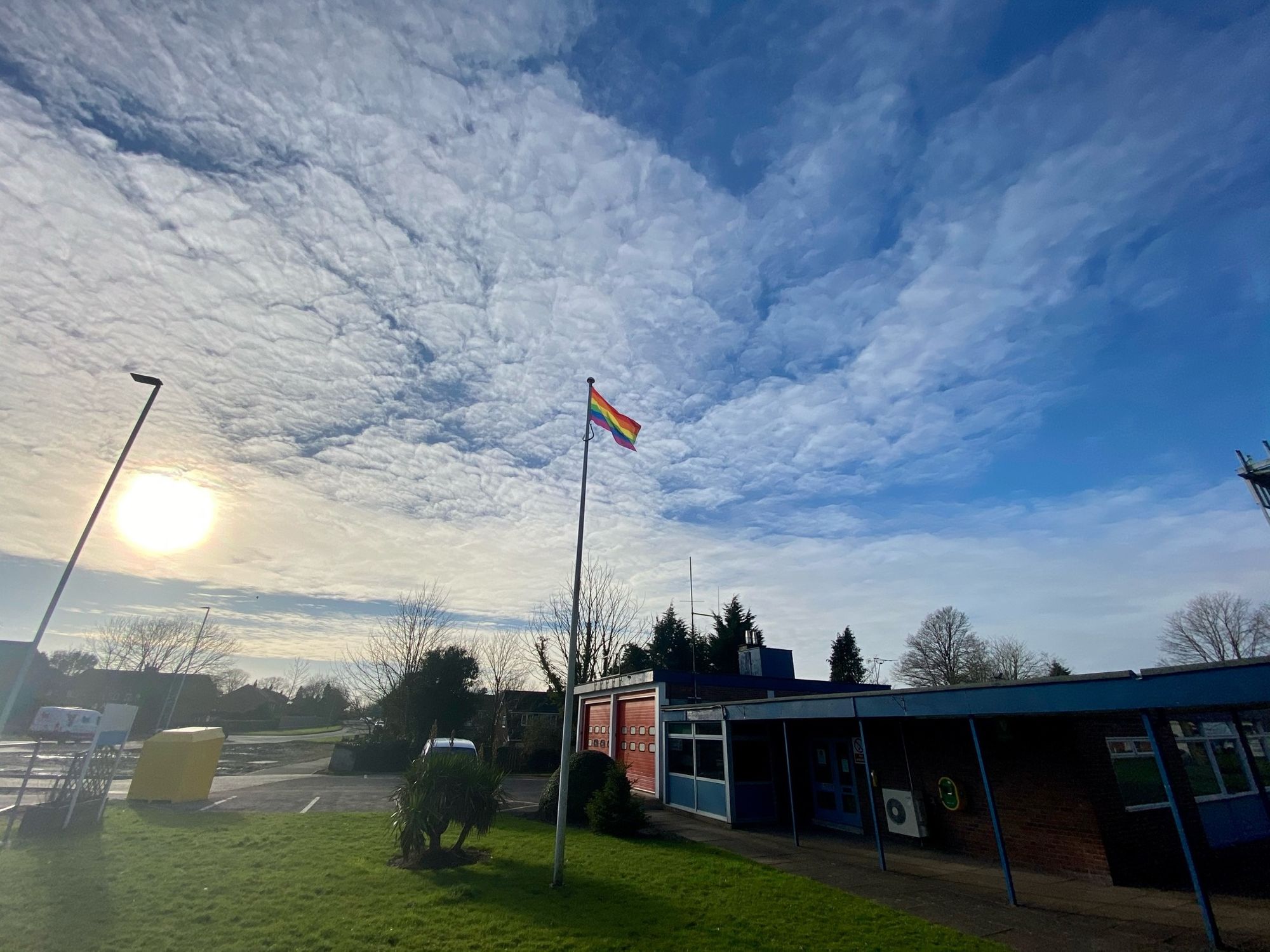 Cheshire fire stations fly the rainbow flag to mark LGBT History Month