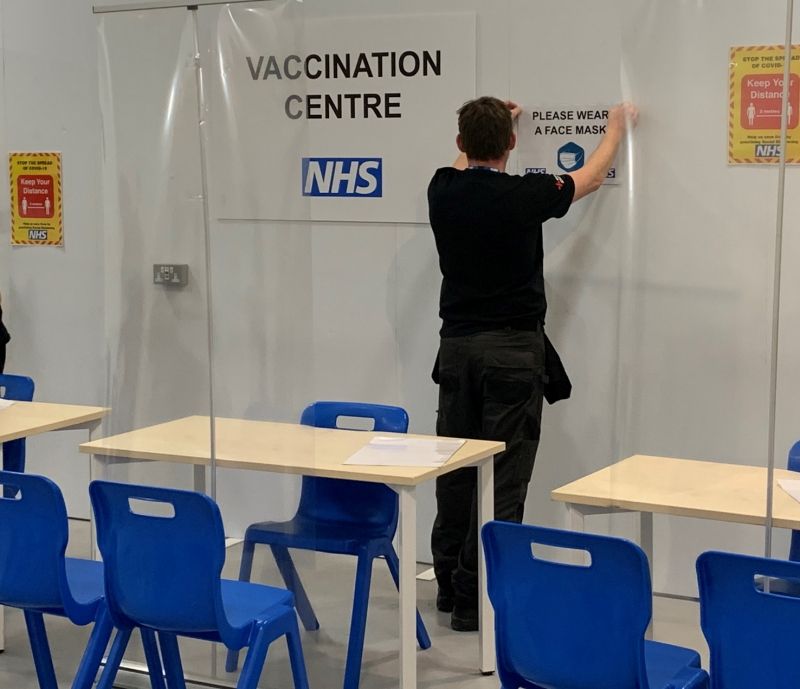 Bishop praises mass vaccination centre at Blackburn Cathedral