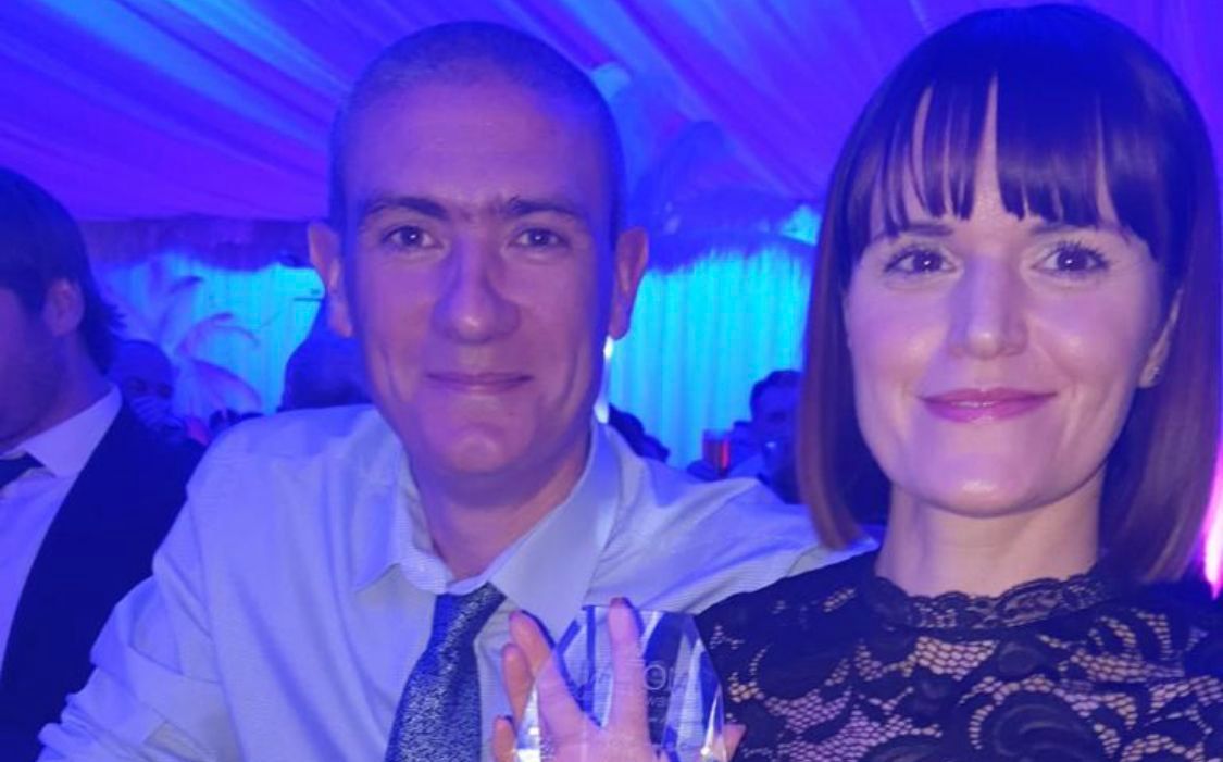 Business duo mark decade of success in Halton with donation to sports club