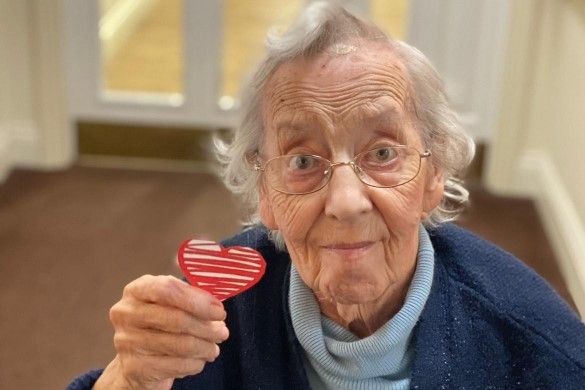 Southport care home celebrates Valentine's Day with crafting