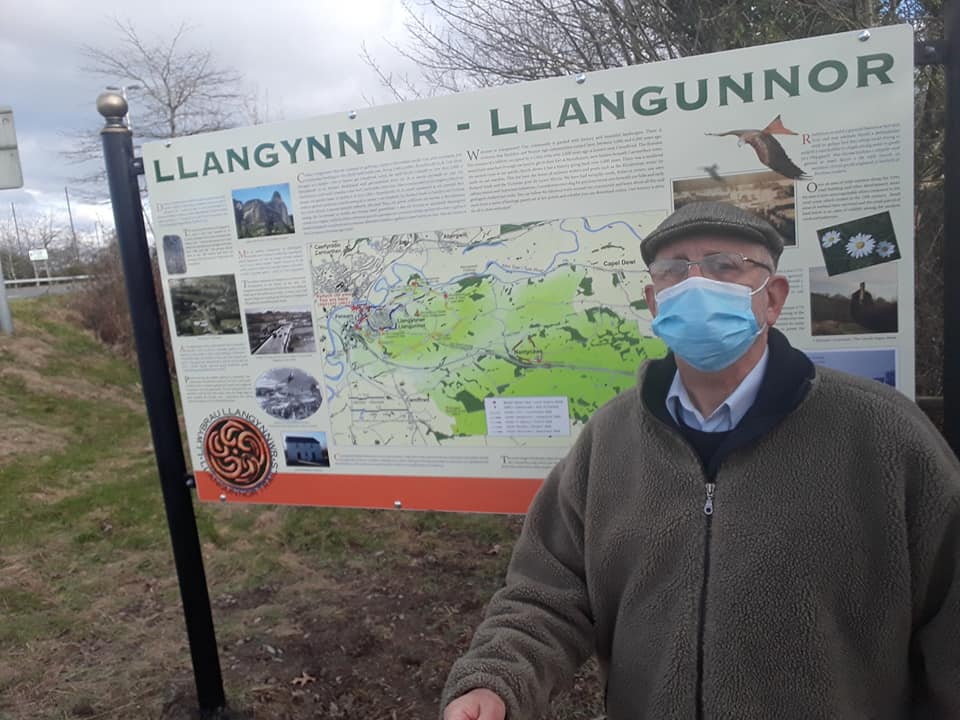 Llangunnor's historical information signs finally in place after more than 15 years
