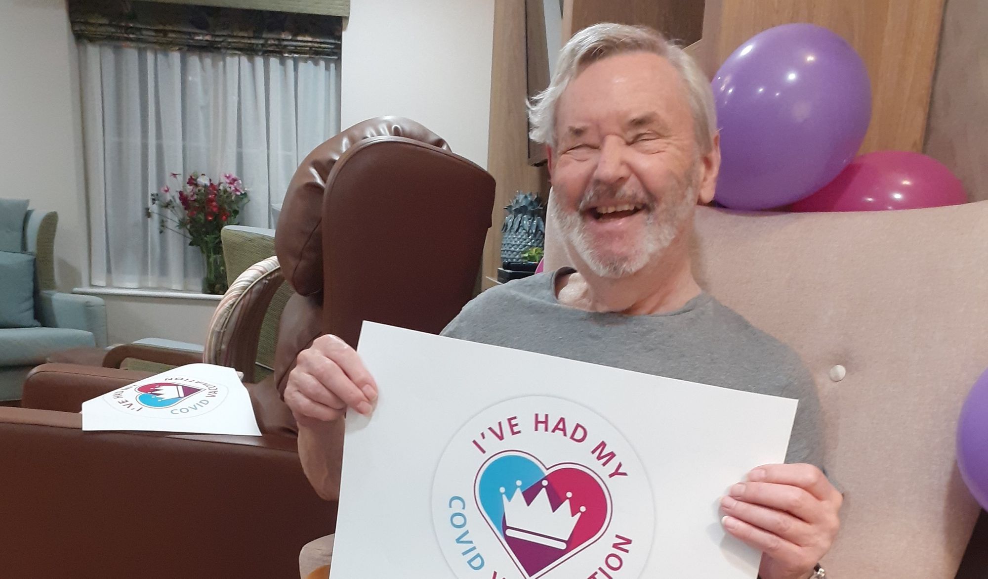 Quorn care home residents celebrate after receiving vaccine