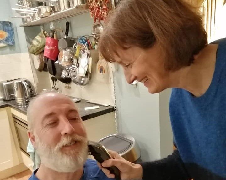 Hairy biker shaves his beard to raise hundreds for Devon Freewheelers