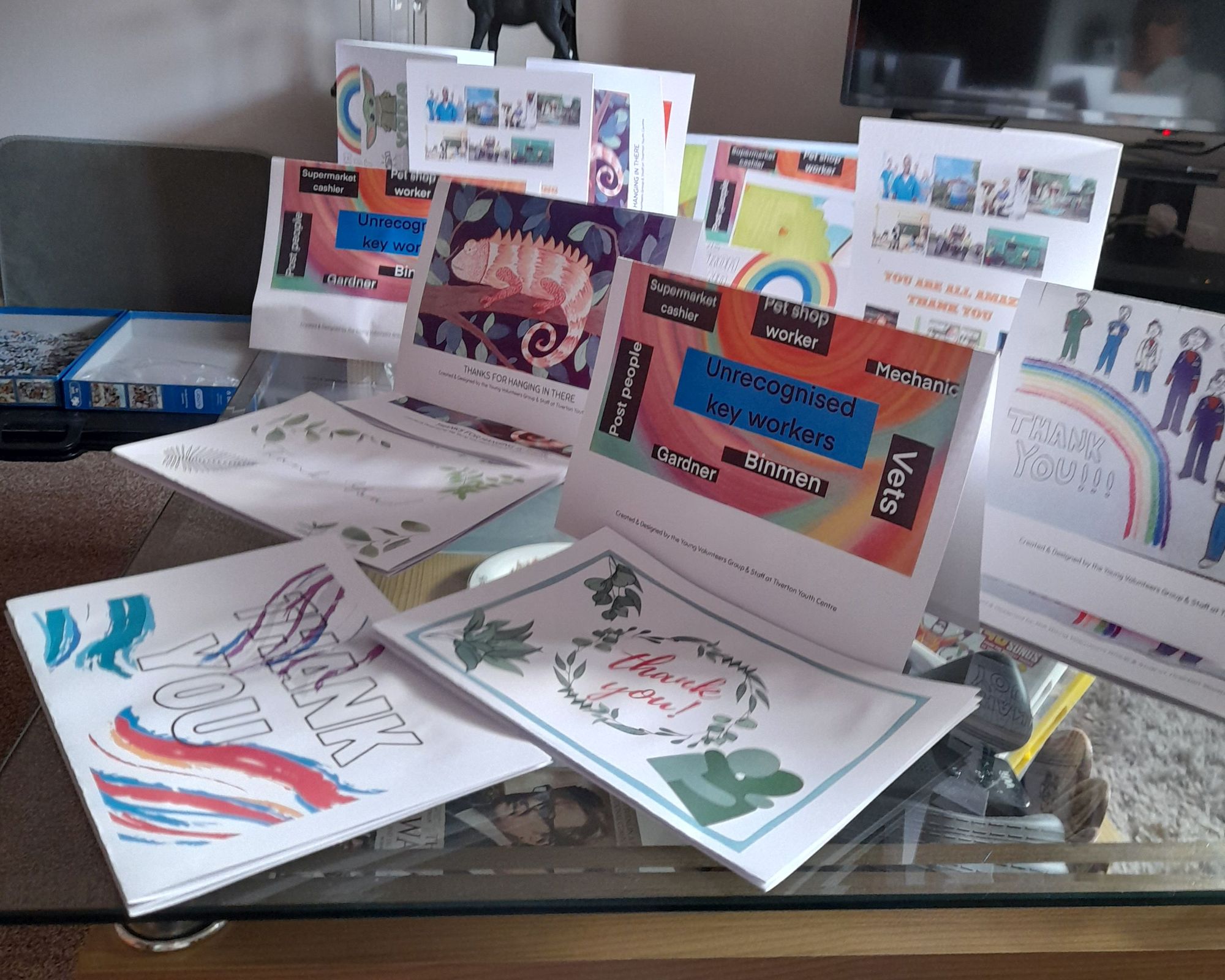 Tiverton Youth Centre spread kindness with cards of thanks