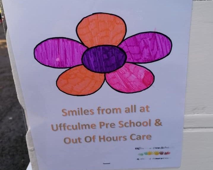 Toddlers' artwork brings a smile to Uffculme residents