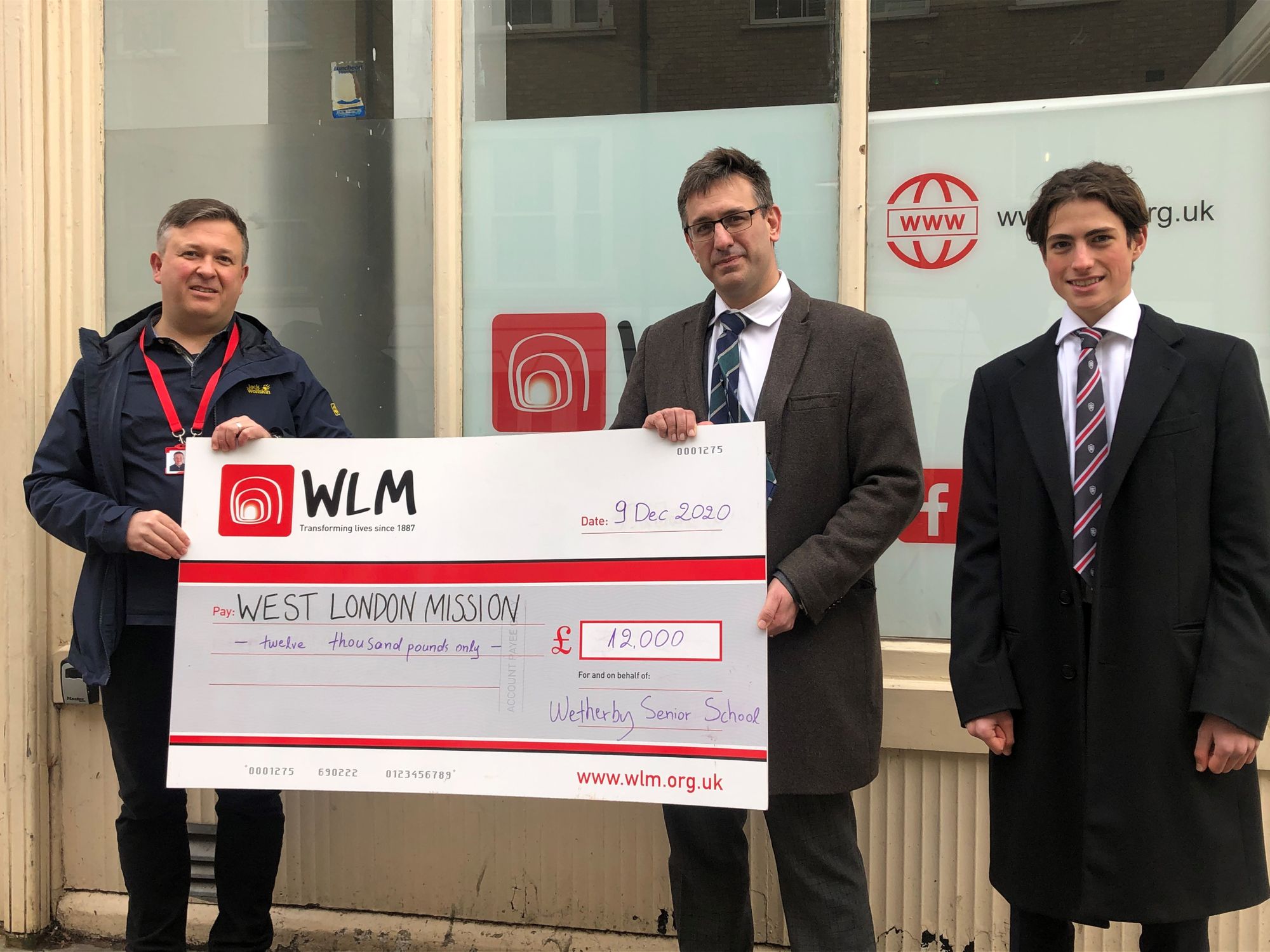 School donates £12,000 to Marylebone charity