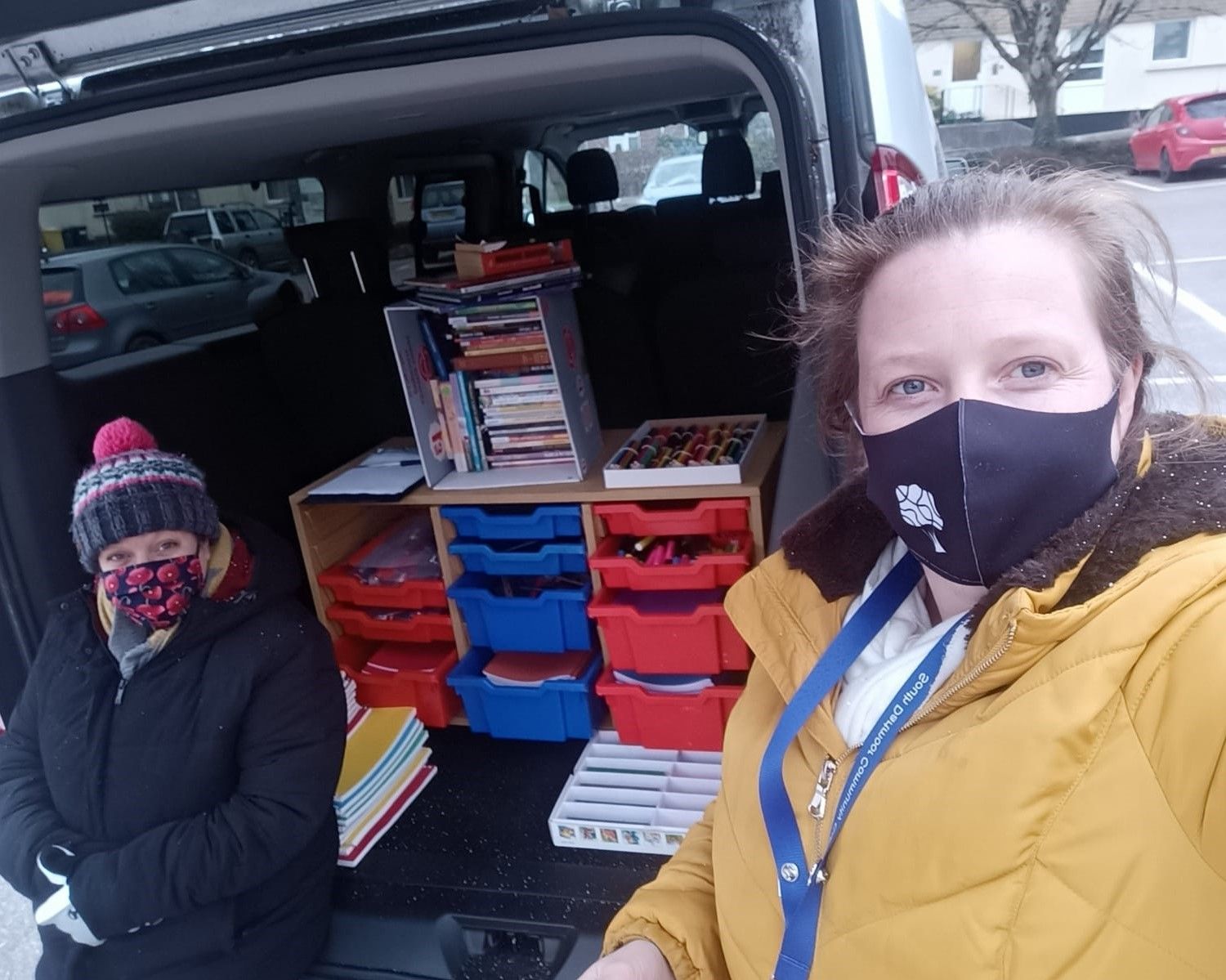South Dartmoor Community College head out to give equipment to students at home
