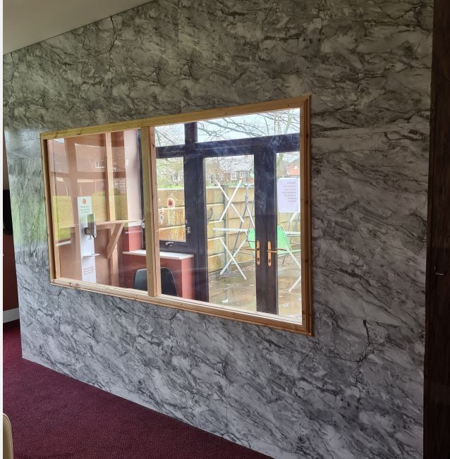 Covid-secure visiting booth installed at Leigh care home