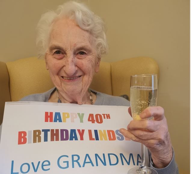Morpeth care home resident sends a special birthday message to granddaughter