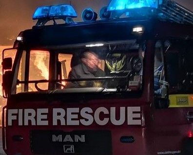 Fire crews tackle garage fire in Shillingford