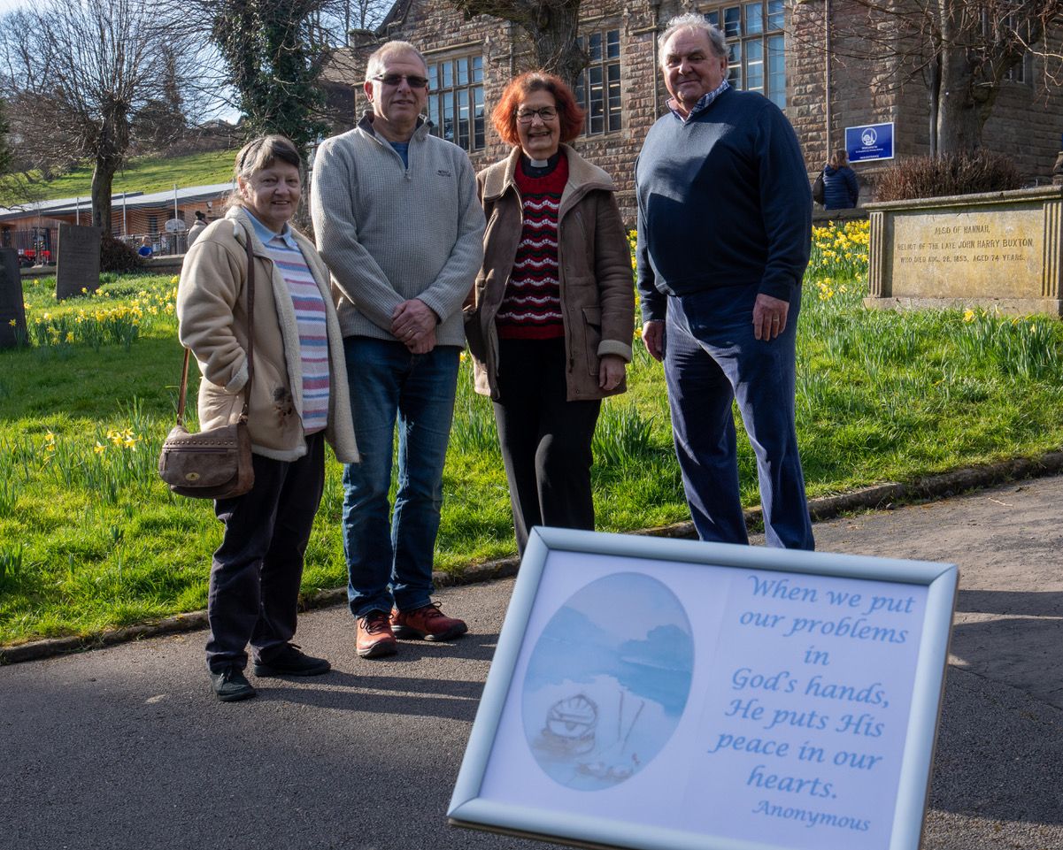 Daffodils provide backdrop for 'Walk of Words' at St Oswald's Church