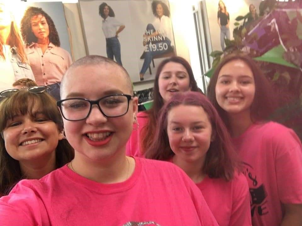 Mum and daughter brave the shave together