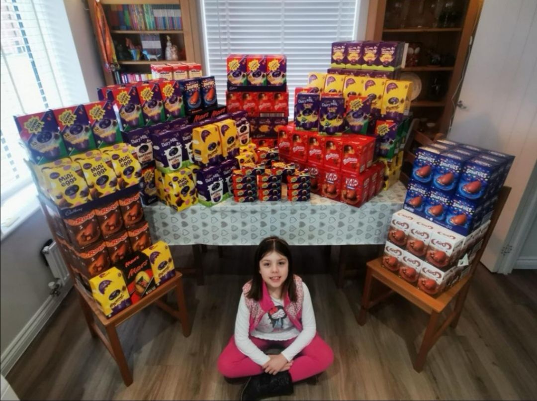 Eight-year-old Evie collects hundreds of Easter eggs for Tamworth foodbank