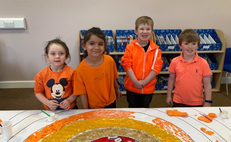 PICTURES: Accrington pupils in rainbow return from lockdown
