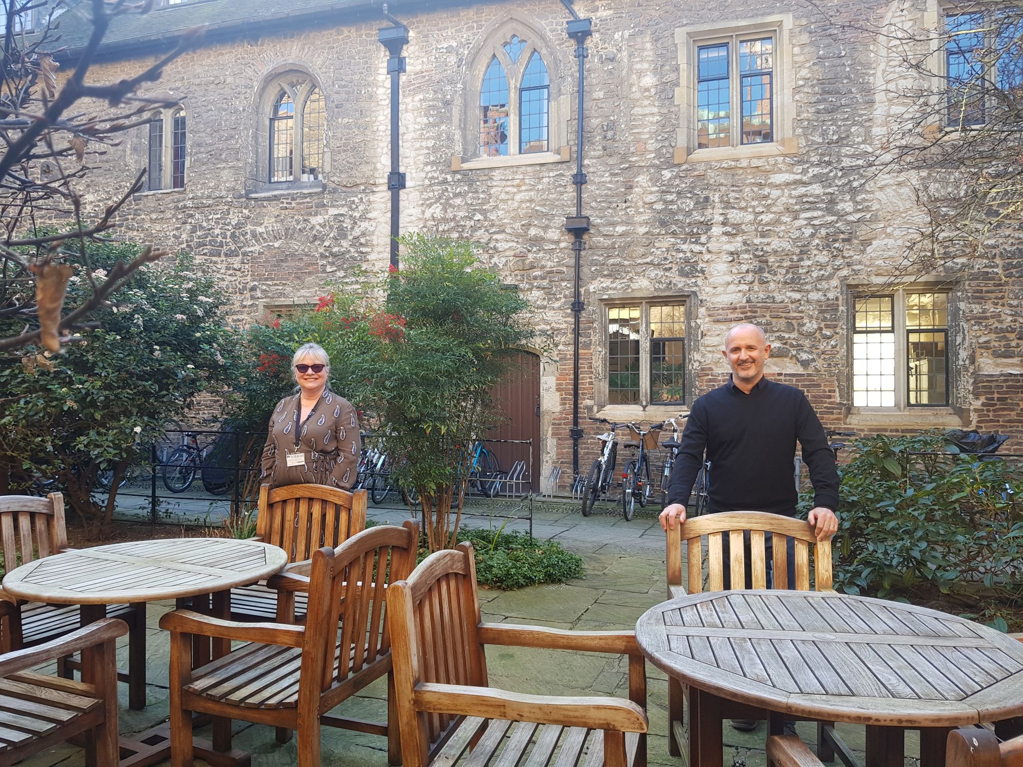 Two college staff members retire after more than 50 years service in Cambridge