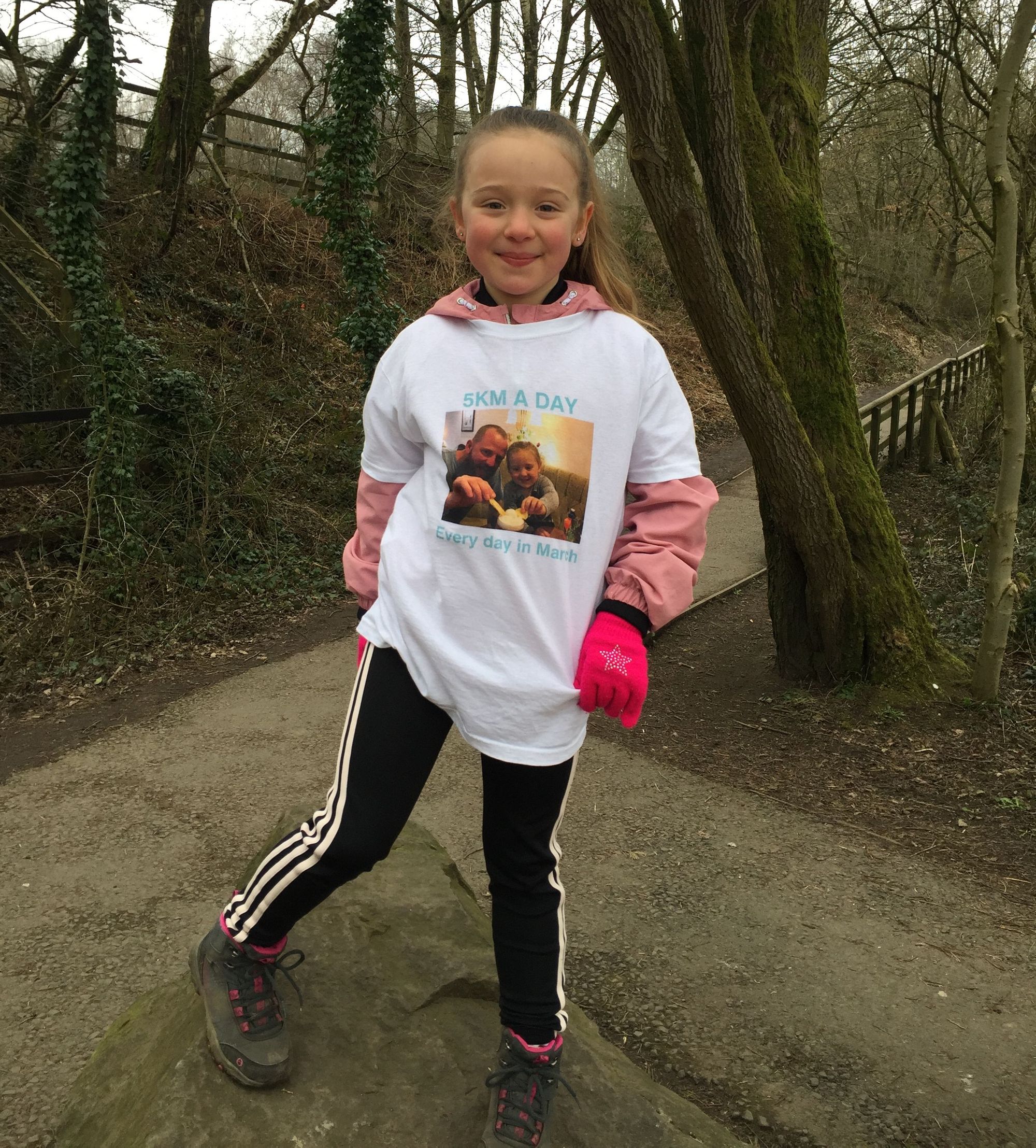 Bury youngster walking 5km each day in March for her godfather who suffered stroke