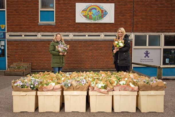 Mother's Day came early at Nottingham schools as gorgeous bouquets donated by local florist