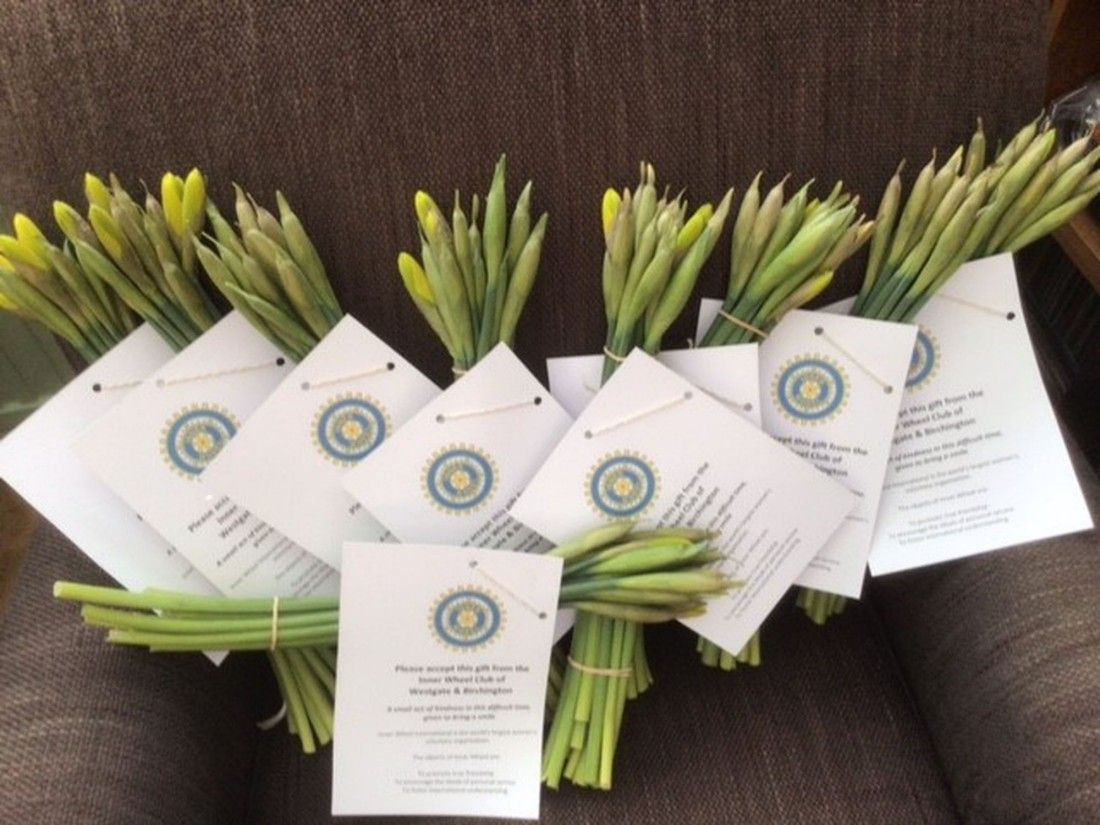 Spring posies given out in Westgate and Birchington