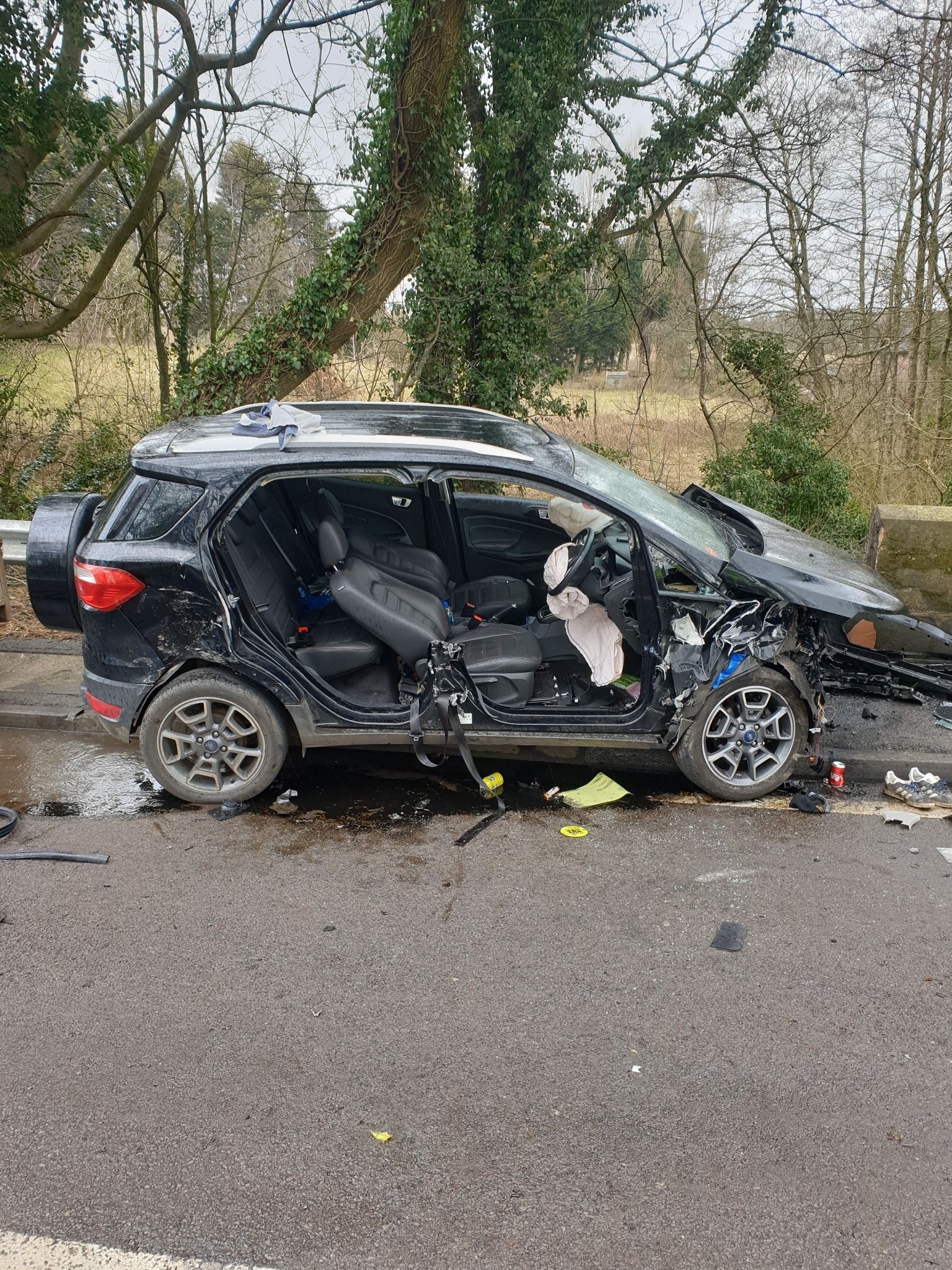 Teenage boy left trapped under car in road accident near Macclesfield