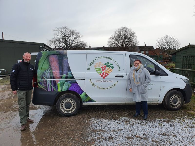 Sign maker transforms van for Bridge Community Farm in Ellesmere Port