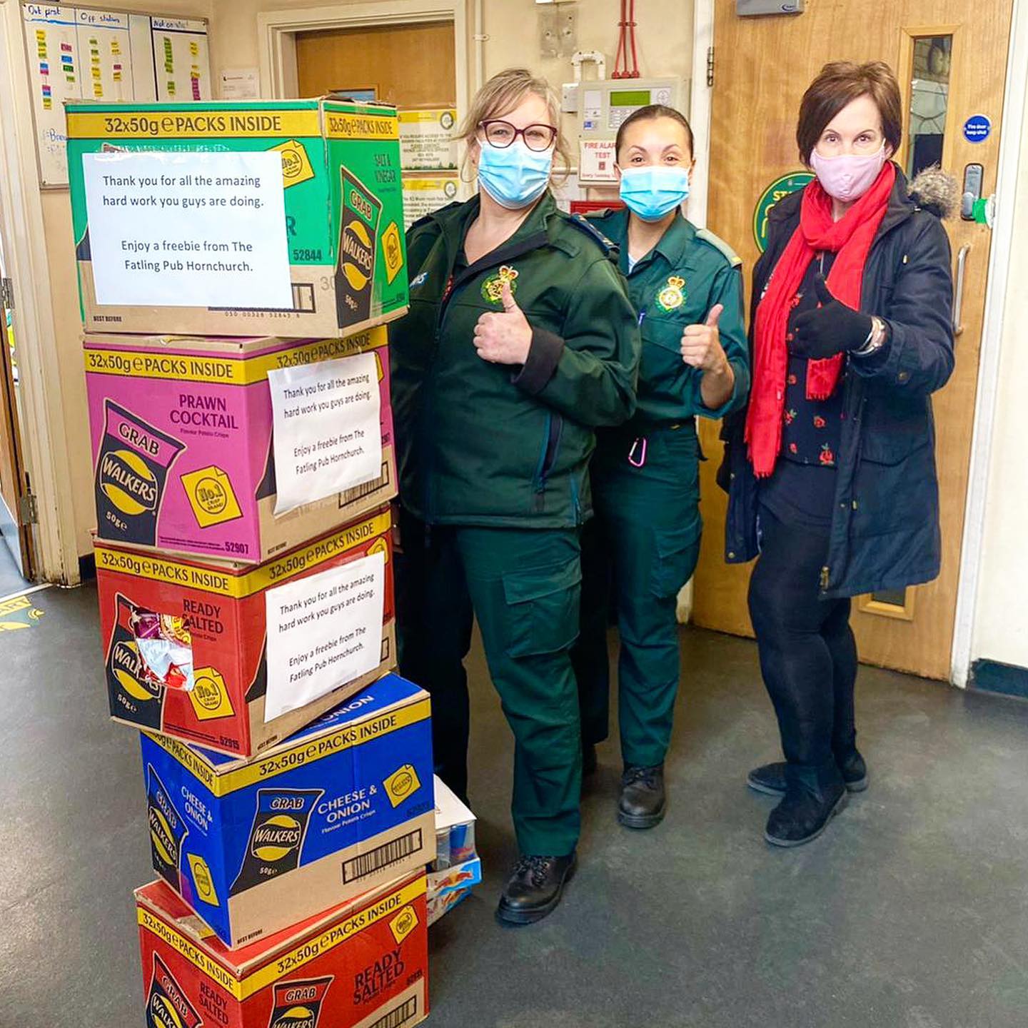 Hornchurch pub donates surplus stock to local Ambulance Service