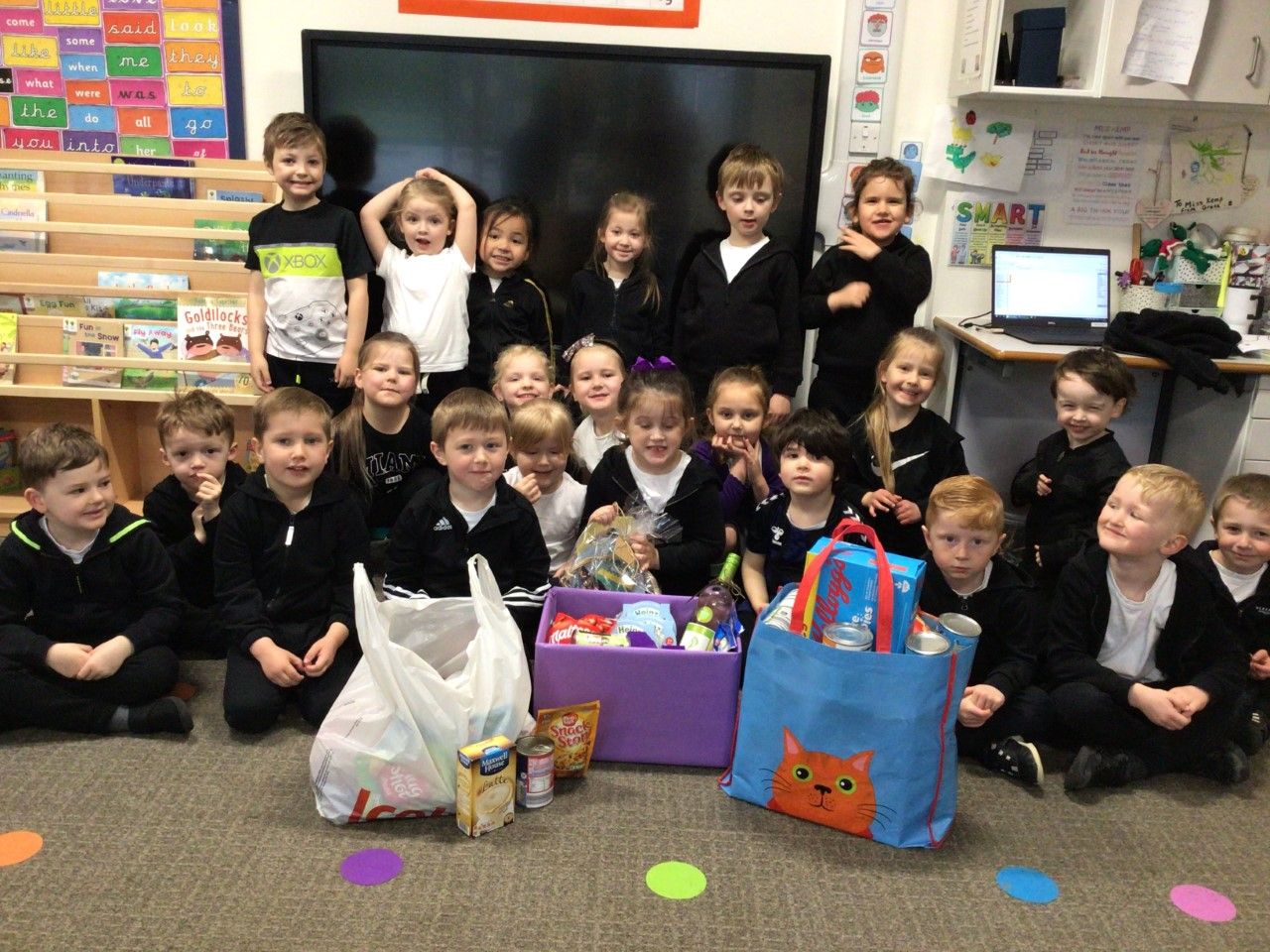 Primary school children help those in need across Teesside by donating gift hampers