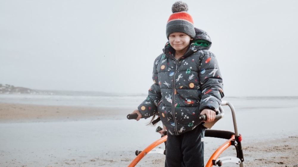 The nine-year-old on a mission to raise money for Penlee Lifeboat as he learns to walk again