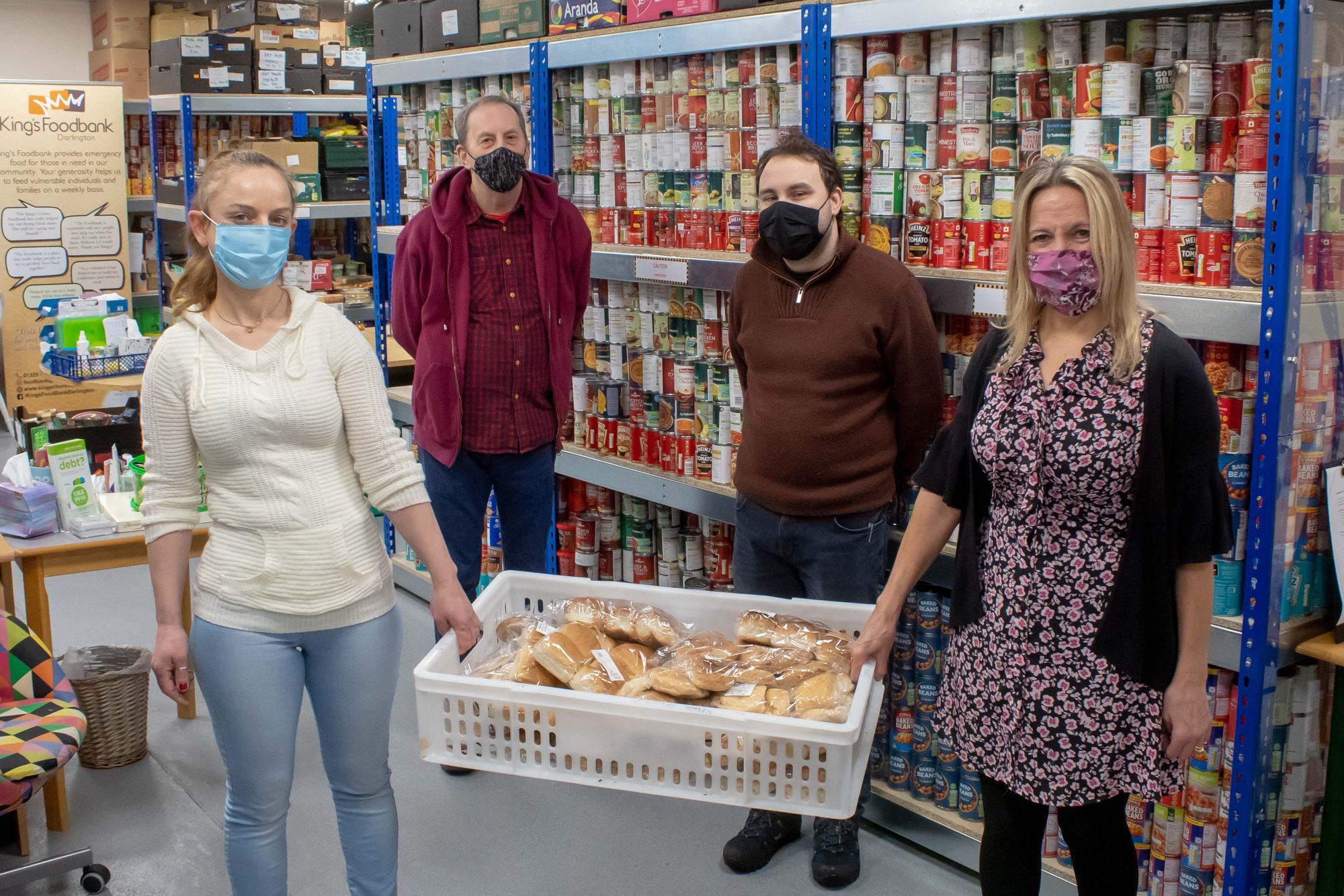 Darlington foodbank receives donation from building society