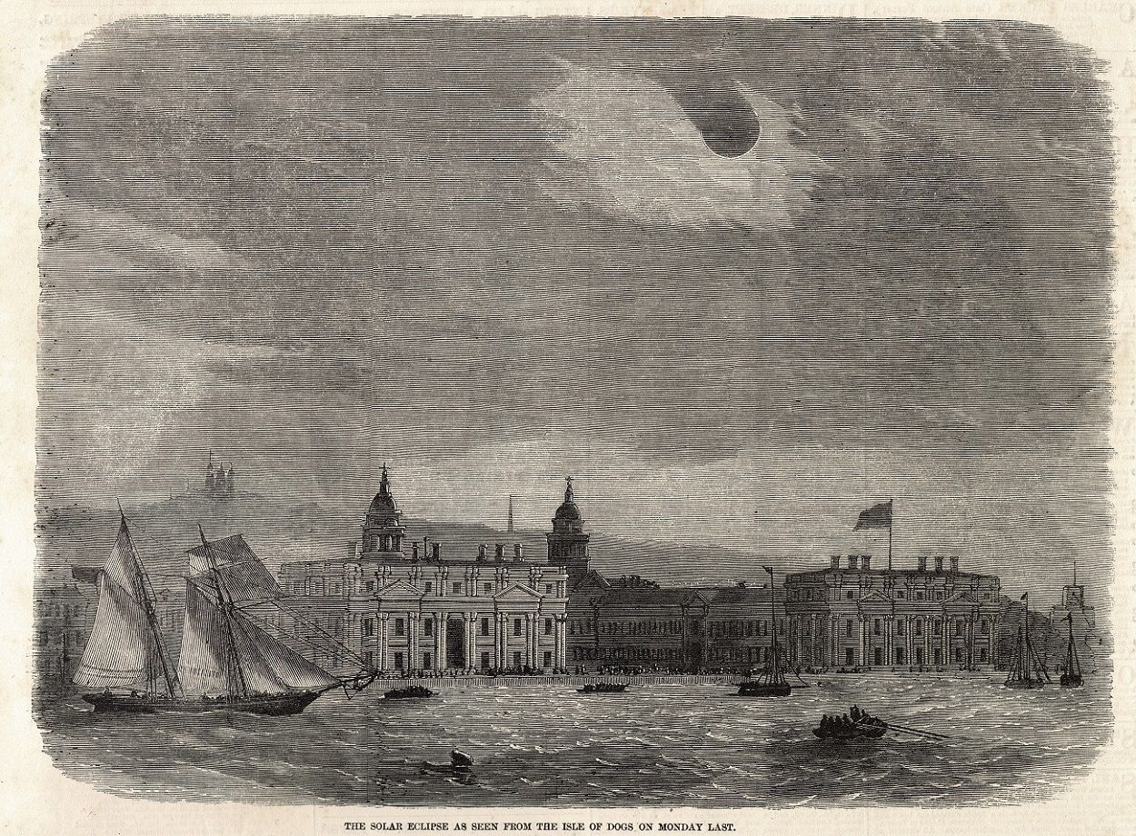 Solar Eclipse as seen from the Isle of Dogs in 1858