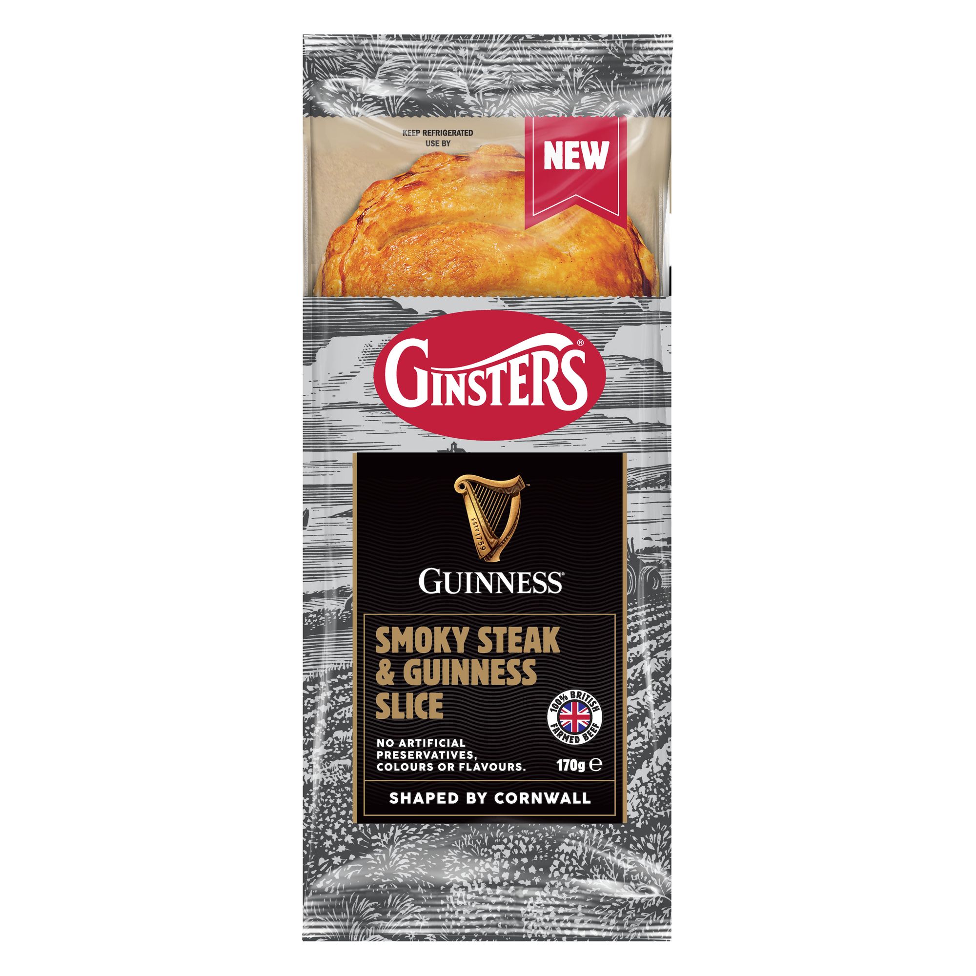 Ginsters and Guinness join forces to create ultimate beef and ale slice